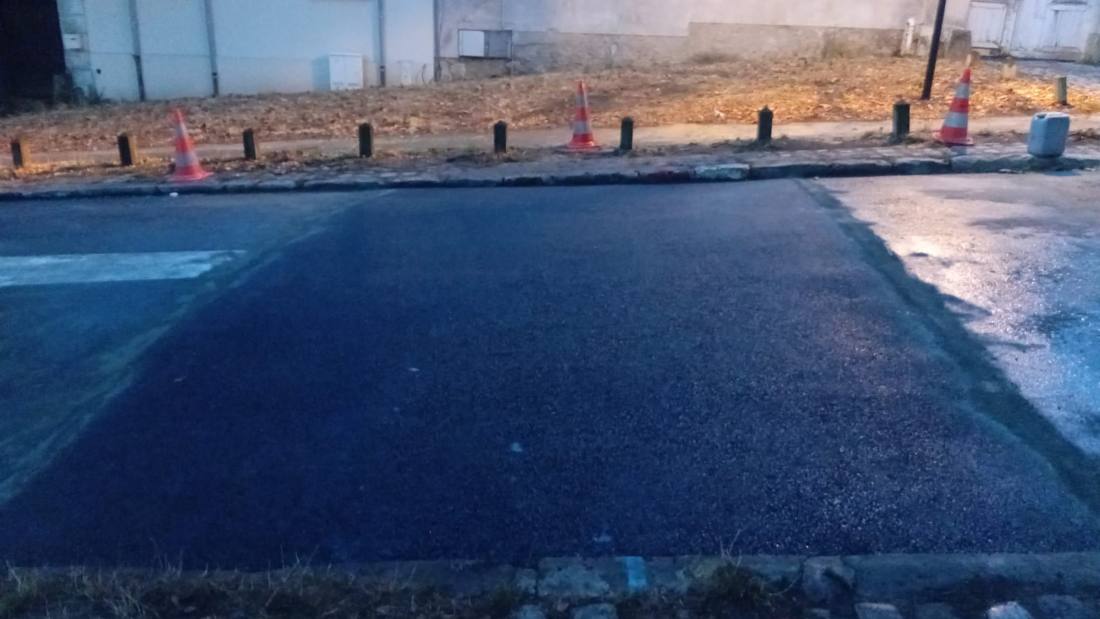 Enrobé neuf après remblaiement de la fouille